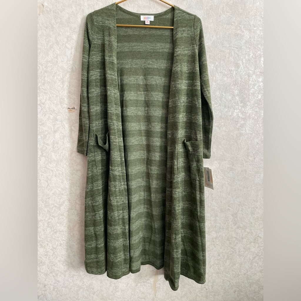 Lularoe Women's Extra Small Green Sarah Cardigan Nwt